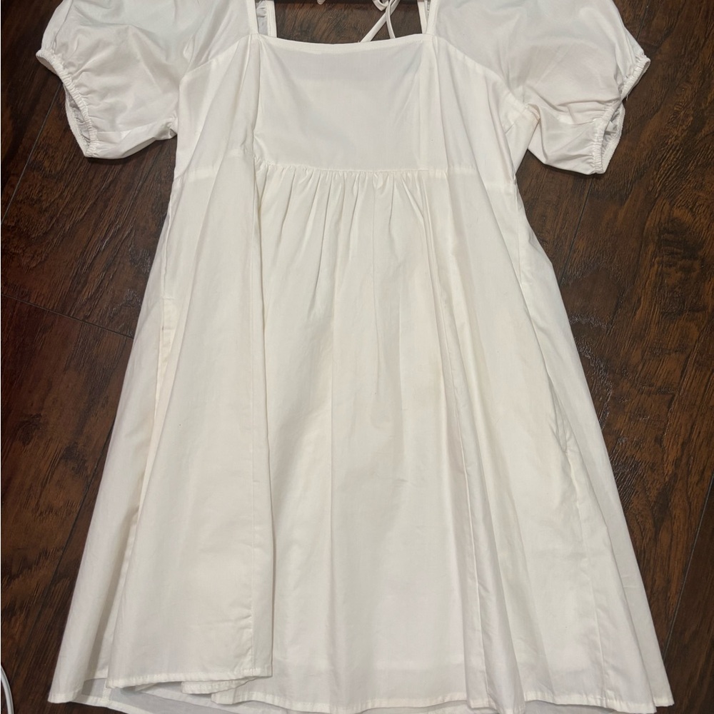 Draper James White Smocked Dress